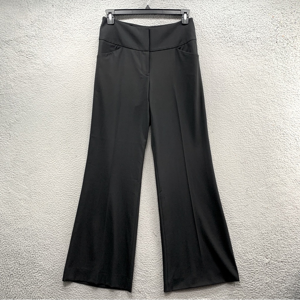 Antonio Melani Women's Black Fit and Flare Leg Dress Pants Carrer Stretch Size 2